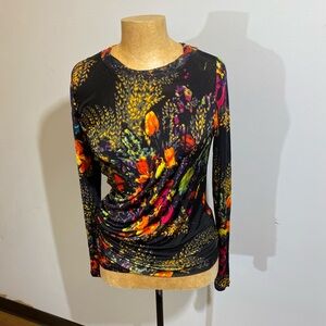 JEAN PAUL GAULTIER Floral Long Sleeve Women's Top, M